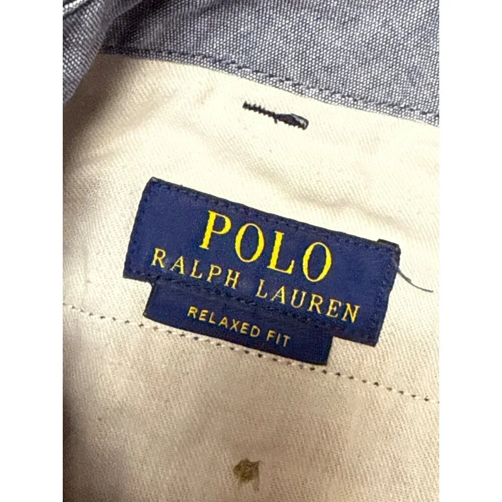 Polo Ralph Lauren Men's Relaxed Fit Chino Shorts Blue Khaki Summer Flat Front 35